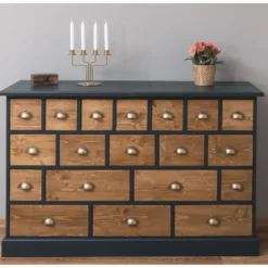Casa Padrino Landhausstil Kommode mit 19 Schubladen - Büromöbel im Landhausstil