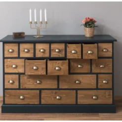 Casa Padrino Landhausstil Kommode mit 19 Schubladen - Büromöbel im Landhausstil