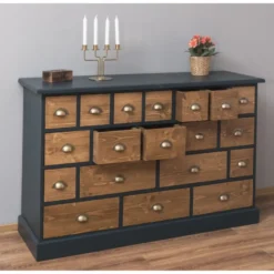 Casa Padrino Landhausstil Kommode mit 19 Schubladen - Büromöbel im Landhausstil