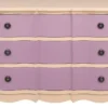 Casa Padrino Landhausstil Kommode mit 3 Schubladen Beige / Lila 130 cm - Landhausstil Möbel