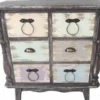 Casa Padrino Landhausstil Kommode Shabby Chic Antik Schwarz / Mehrfarbig 80 x 38 x H. 79 cm