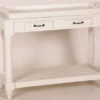 Casa Padrino Landhaus Stil Konsolentisch mit abnehmbarem Tablett in Weiß - 100 x 40 x 80 cm - Shabby Chic Massivholz Konsole