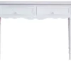 Casa Padrino Landhausstil Konsole Weiß 98 x 34 x H. 78 cm - Handgefertigter Konsolentisch mit 2 Schubladen