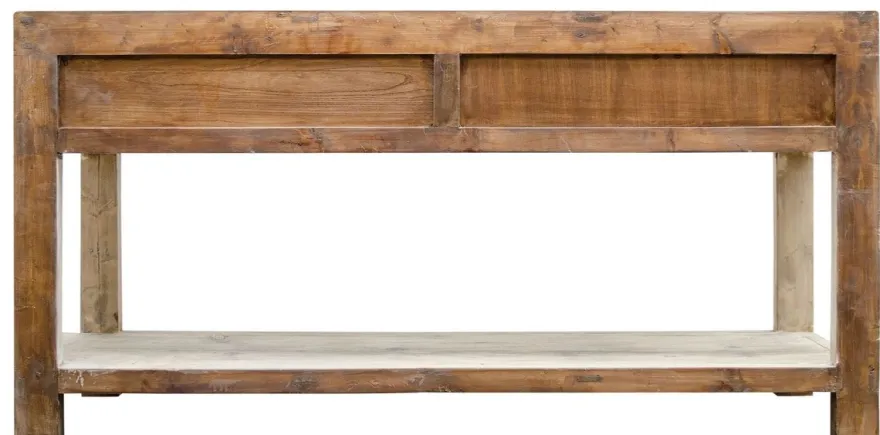 Casa Padrino Landhausstil Konsolentisch mit 4 Schubladen Naturfarben 170 x 45 x H. 85 cm - Landhausstil Konsole