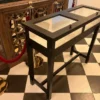 Casa Padrino Landhausstil Ladenvitrine Schwarz / Weiß 110 cm
