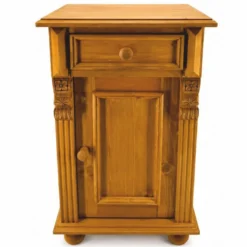 Casa Padrino Landhausstil Massivholz Kommode Braun H. 72 cm - Landhausstil Nachttisch - Landhausstil Möbel - Schlafzimmer Möbel