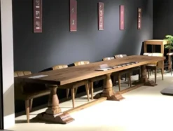 Casa Padrino Landhausstil Massivholz Esstisch Braun 400 cm
