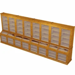 Casa Padrino Landhausstil Massivholz Barschrank Braun 600 cm - Bar Möbel