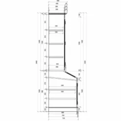 Casa Padrino Landhausstil Massivholz Barschrank Braun 600 cm - Bar Möbel