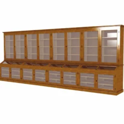Casa Padrino Landhausstil Massivholz Barschrank Braun 600 cm - Bar Möbel