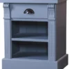 Casa Padrino Landhausstil Nachttisch mit Schublade und Regal Hellblau 49 x 33 x H. 60 cm - Massivholz Nachtkommode - Nachtschrank - Landhausstil Schlafzimmermöbel