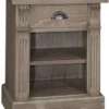 Casa Padrino Landhausstil Nachttisch mit Schublade und Regal Braun 49 x 33 x H. 60 cm - Massivholz Nachtkommode - Nachtschrank - Landhausstil Schlafzimmermöbel