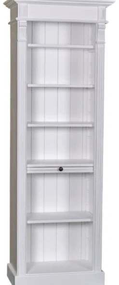 Casa Padrino Landhausstil Regalschrank Weiß aus Kiefernholz - 70 x 39 x H. 197 cm