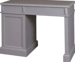 Casa Padrino Landhausstil Schreibtisch mit 2 Schubladen und Tür Grau 110 x 55 x H. 78 cm - Massives Kiefernholz Büromöbel