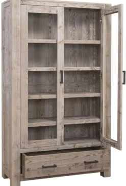 Casa Padrino Landhausstil Schrank Naturfarben Massivholz 104 x 40 x H. 180 cm