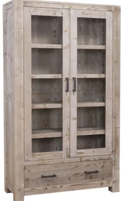 Casa Padrino Landhausstil Schrank Naturfarben Massivholz 104 x 40 x H. 180 cm