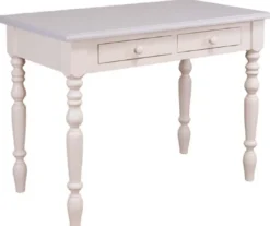 Casa Padrino Landhausstil Schreibtisch mit 2 Schubladen Creme / Grau 109 x 60 x H. 79 cm - Landhausstil Büromöbel