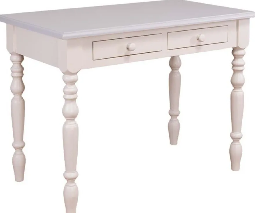 Casa Padrino Landhausstil Schreibtisch mit 2 Schubladen Creme / Grau 109 x 60 x H. 79 cm - Landhausstil Büromöbel