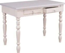 Casa Padrino Landhausstil Schreibtisch mit 2 Schubladen Creme / Grau 109 x 60 x H. 79 cm - Landhausstil Büromöbel