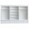 Casa Padrino Landhausstil Schlafzimmer Schrank Weiß 340 cm - Landhausstil Schlafzimmer Möbel