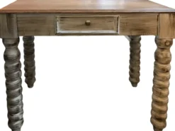 Casa Padrino Landhausstil Sekretär Antik Beige 91 x 56 x H. 76 cm - Massivholz Schreibtisch mit Schublade - Büromöbel im Landhausstil