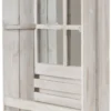 Casa Padrino Landhausstil Shabby Chic Wandhängeschrank Antik Weiß 44 x 17 x H. 59 cm - Handgefertigter Hängeschrank mit Spiegel