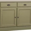 Casa Padrino Landhausstil Shabby Chic Massivholz Küchenschrank Antik Grün 120 x 45 x H.90 cm - Küchen Unterschrank im Landhausstil