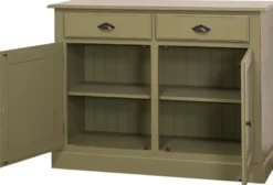 Casa Padrino Landhausstil Shabby Chic Massivholz Küchenschrank Antik Grün 120 x 45 x H.90 cm - Küchen Unterschrank im Landhausstil
