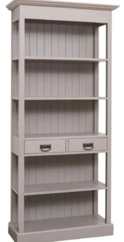 Casa Padrino Landhausstil Shabby Chic Schrank Antik Grau 91 x 39 x H. 197 cm - Landhausstil Esszimmer Schrank - Massivholz Möbel - Landhausstil Shabby Chic Möbel