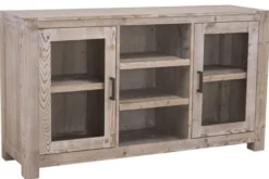 Casa Padrino Landhausstil Sideboard aus Massivholz Naturfarben 160 x 47 x H. 90 cm