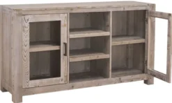 Casa Padrino Landhausstil Sideboard aus Massivholz Naturfarben 160 x 47 x H. 90 cm