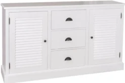 Casa Padrino Landhausstil Sideboard Kommode im Landhausstil Weiß 158 x 37 x H. 90 cm