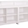 Casa Padrino Landhausstil Theke Weiß 240 x 65 x H. 107 cm - Massivholz Ladentheke mit 2 Schubladen - Landhausstil Möbel
