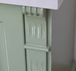 Casa Padrino Landhausstil TV Schrank Grün / Grau 160 x 46 x H. 60 cm - Massivholz Sideboard - Landhausstil Wohnzimmer Möbel
