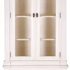 Casa Padrino Landhausstil Vitrinenschrank Antik Weiß 100 x 50 x H. 242 cm - Handgefertigte Shabby Chic Vitrine