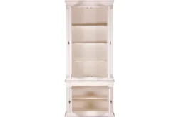 Casa Padrino Landhausstil Vitrinenschrank Antik Weiß 100 x 50 x H. 242 cm - Handgefertigte Shabby Chic Vitrine