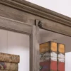 Casa Padrino Landhausstil Vitrine Braun / Weiß 109 x 40 x H. 210 cm - Massivholz Schrank mit 2 Glastüren - Vitrinenschrank - Landhausstil Möbel
