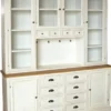 Casa Padrino Landhausstil Wandschrank Küchenschrank Antik Weiß / Braun 160 x 43 x H. 220 cm