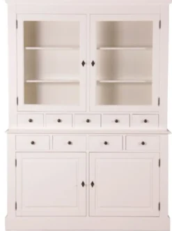 Casa Padrino Landhausstil Wandschrank Antik Weiß 155 x 46 x H. 280 cm - Landhausstil Möbel