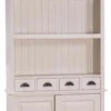 Casa Padrino Landhausstil Weinschrank mit 2 Schiebetüren und 4 Schubladen Hellgrau 103 x 36 x H. 210 cm - Massivholz Barschrank - Landhausstil Barmöbel