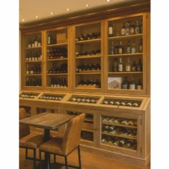 Casa Padrino Landhausstil Weinschrank Naturfarben 240 cm - Landhausstil Bar Möbel