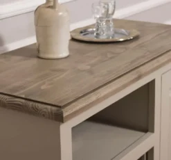 Casa Padrino Landhausstil Weinschrank mit Tür Beige / Naturfarben 90 x 41 x H. 90 cm - Landhausstil Möbel