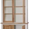 Casa Padrino Landhausstil Wohnzimmerschrank Massivholz Weiß / Naturfarben 119 x 48 x H. 228 cm