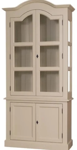 Casa Padrino Landhausstil Wohnzimmerschrank mit 4 Türen Beige 104 x 39 x H. 220 cm - Wohnzimmermöbel