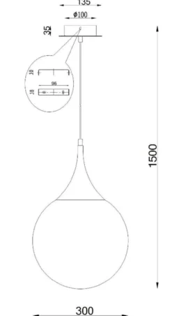 Casa Padrino LED Hängeleuchte Silber / Weiß Ø 30 x H. 150 cm - Pendelleuchte mit Mattglas Lampenschirm
