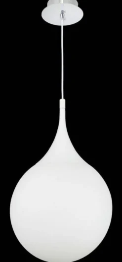 Casa Padrino LED Hängeleuchte Silber / Weiß Ø 30 x H. 150 cm - Pendelleuchte mit Mattglas Lampenschirm