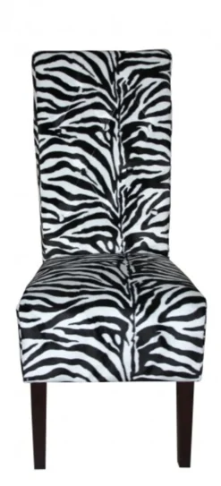 Casa Padrino Limited Edition Designer Chesterfield Esszimmer Stuhl Zebra - Club Möbel