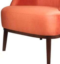 Casa Padrino Lounge Sessel Orange / Braun 66 x 66 x H. 70 cm - Luxus Kollektion