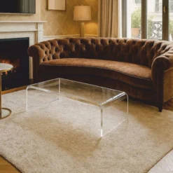 Casa Padrino Luxus Acrylglas Couchtisch 138 cm - Luxus Wohnzimmer Möbel