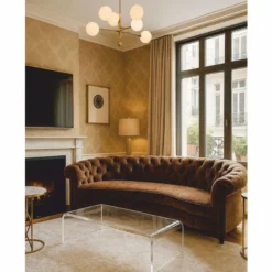 Casa Padrino Luxus Acrylglas Couchtisch 138 cm - Luxus Wohnzimmer Möbel